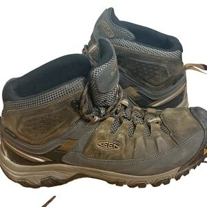 KEEN Men's Targhee III Water Proof Mid Hiking Boots Black Olive Brown Size 13